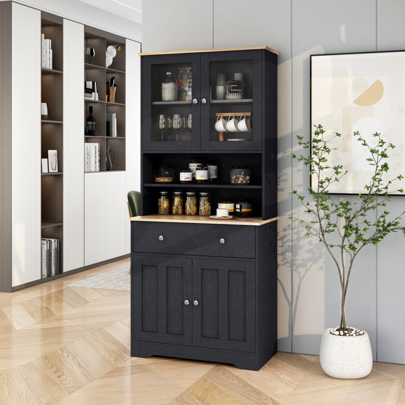 Armoire de rangement 70,7 po 70 po, Noir