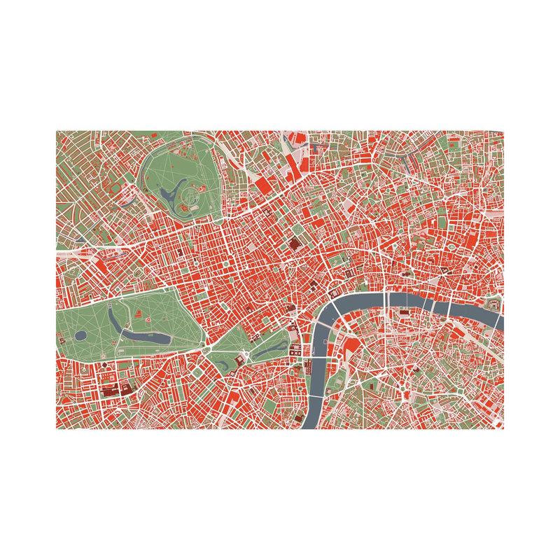London Classic by Planos Urbanos - Wrapped Canvas Print, 45.72cm H x 66.04cm W x 1.9cm D