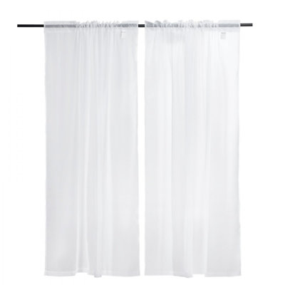 Rideau transparent en polyester avec passe-tringle