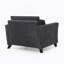 Fauteuil Lazy, fauteuil confortable pour une personne, avec dossier et coussin de siège moelleux, avec accoudoirs des deux côtés, convenant au salon et à la chambre à coucher - gris-752728636