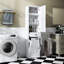 Laundry Cabinet ,With 1 Storage Cabinet And 1 Drawer - White