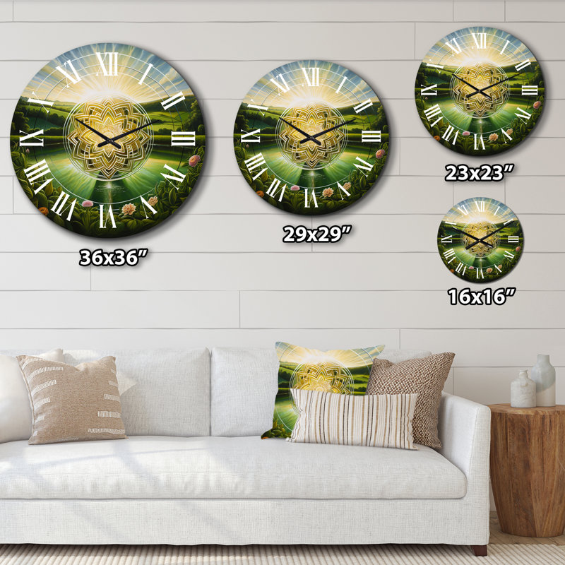 Horloge murale bouddhisme lumineux, Très grand