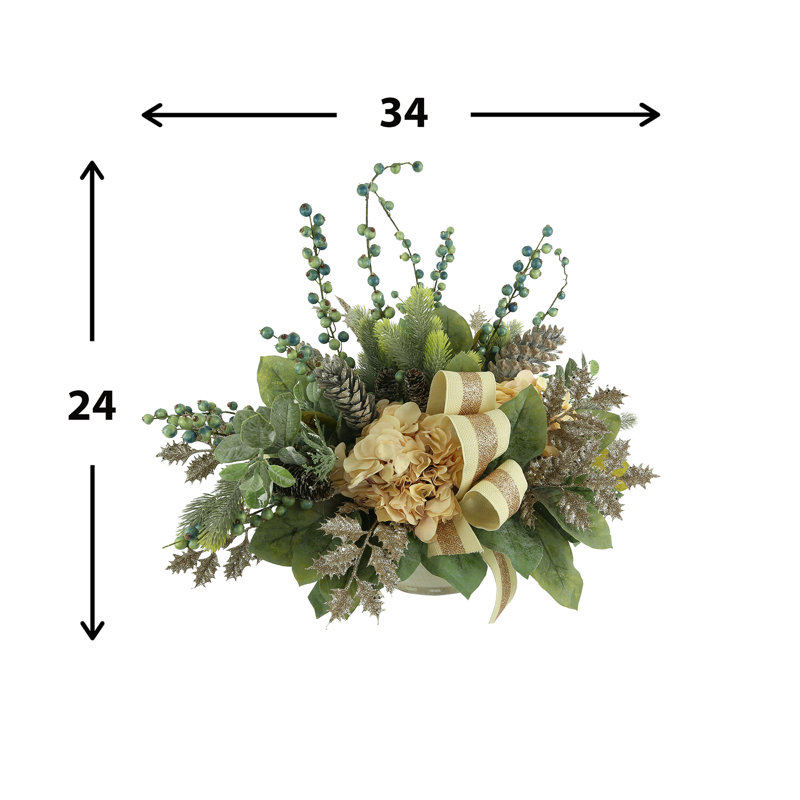Arrangement d'hortensias dans un bol Desloge