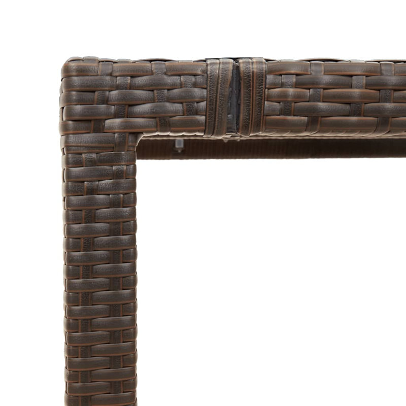 Hollaman Rectangular Outdoor Dining Table , 190cm cm W 90cm cm D, Brown