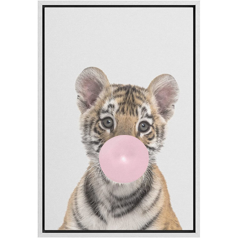 Impression sur toile mignonne, impression sur toile, Cadre blanc, H 36 po x l 24 po