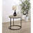 Transitional Round End Table with Rustic Charm
