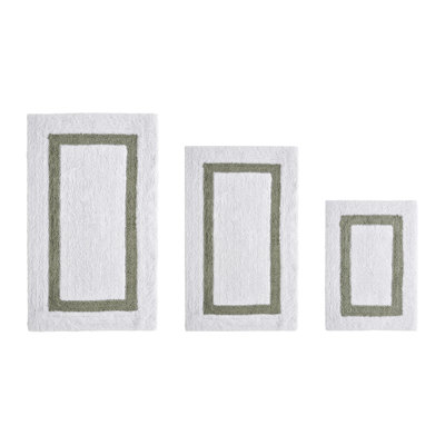 Atle Reversible Cotton Tufted Bath Rug Set (Set of 3)