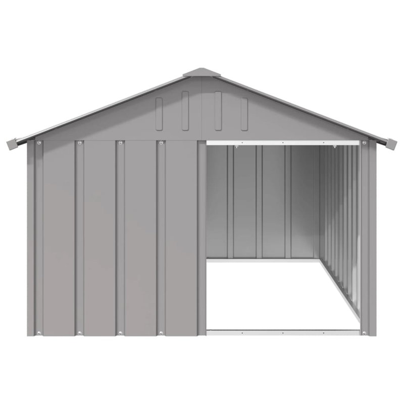 Huddersfield Dog Hutch, 116.5cm W x 153cm H x 81.5cm D, Grey