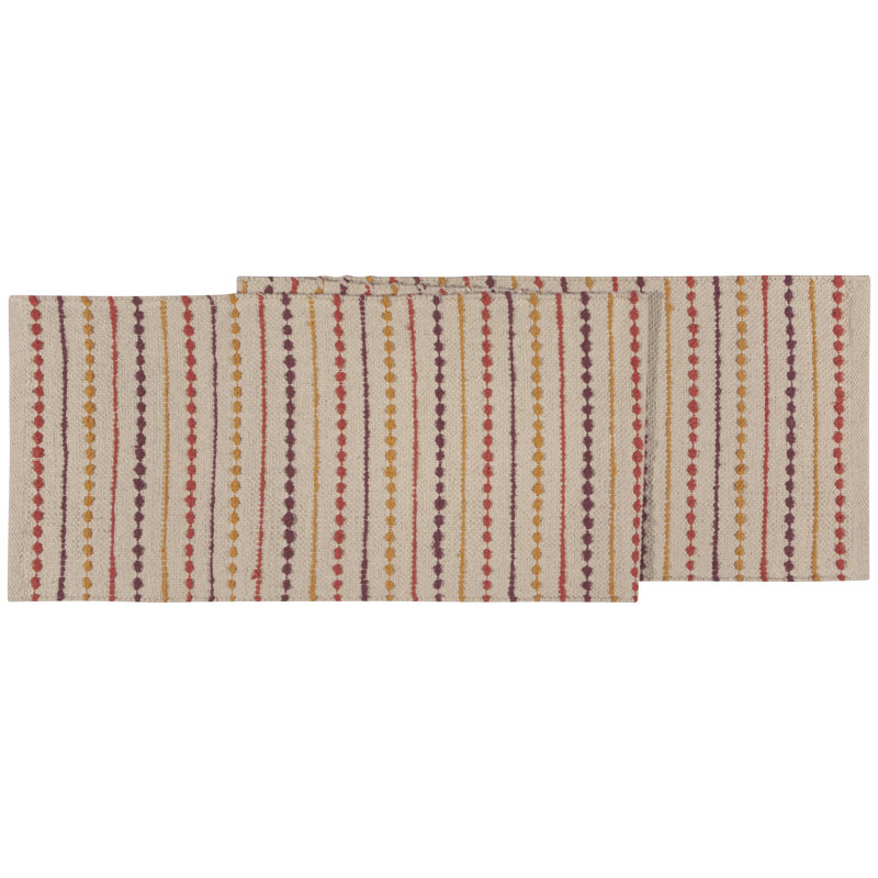 Chemin de table Clay Abdulrhman, Taupe / rouge