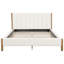 Bed Frame with Boucle Upholstered Thick Headboard-924706966
