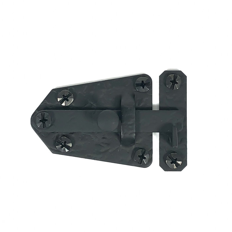 Matte Black Iron Rustic Cabinet Gate Latch