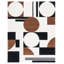 Tapis ivoire / noir / brun en laine fabriqué à la main Antoni-565218081