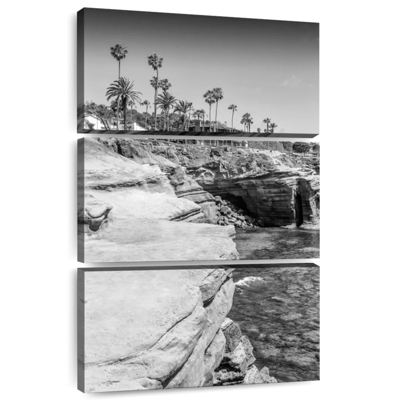 Gillard San Diego Sunset Cliffs Monochrome, 57" H x 36" W
