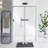 48" W × 72" H Single Sliding Shower Door,5Mm Fixed Glass And 6Mm Sliding Glass Frameless , Clear Tempered Glass, Stainless Steel Handle,Chrome-124018296