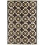 Flatweave Geometric Area Rug in Black