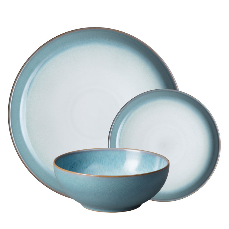 Denby Azure Haze 12 Piece Dinnerware Set, Service for 4