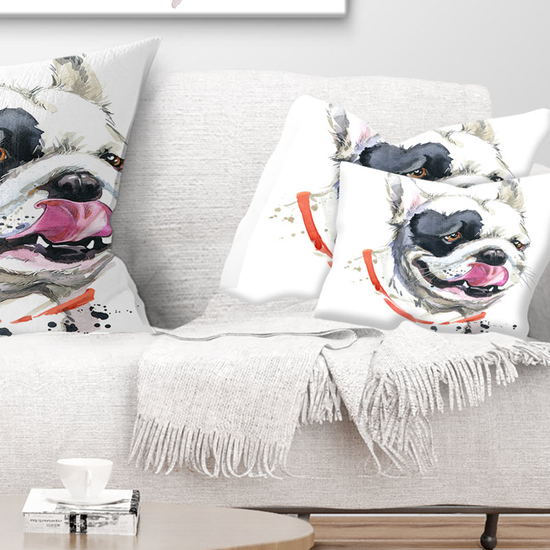 Coussin lombaire bouledogue french animal