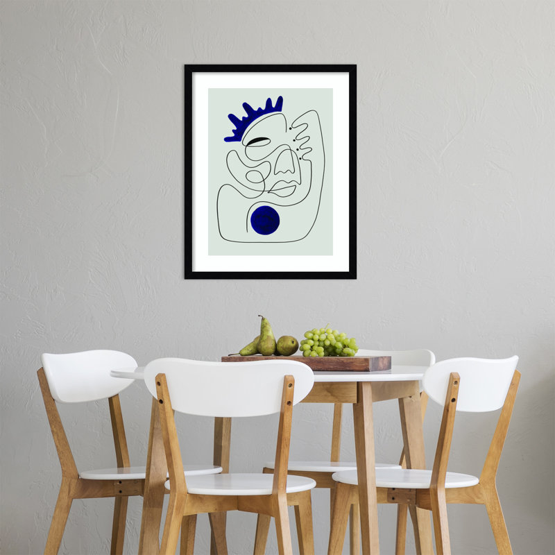 El Rey by Shatha Al Dafai, 25.38" H x 20.38" W x 0.875" D, Noir Black Framed