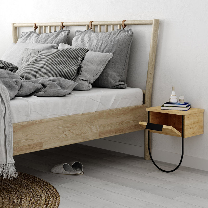 Yandi 12.96'' W Nightstand, Oak