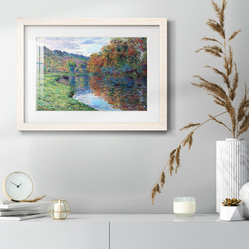 Le petit bras de Jeufosse, automne, 1884, H 18 po x l 26 po, Blanc