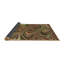 Tapis brun à motif abstrait-1669260744