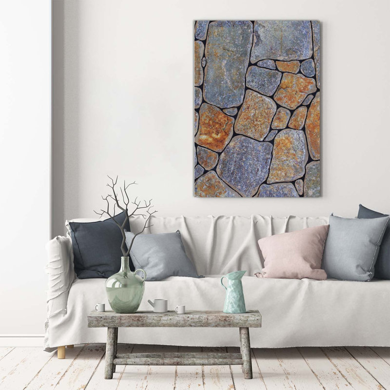 Stones Background 1 Piece Wrapped Canvas Wall Art