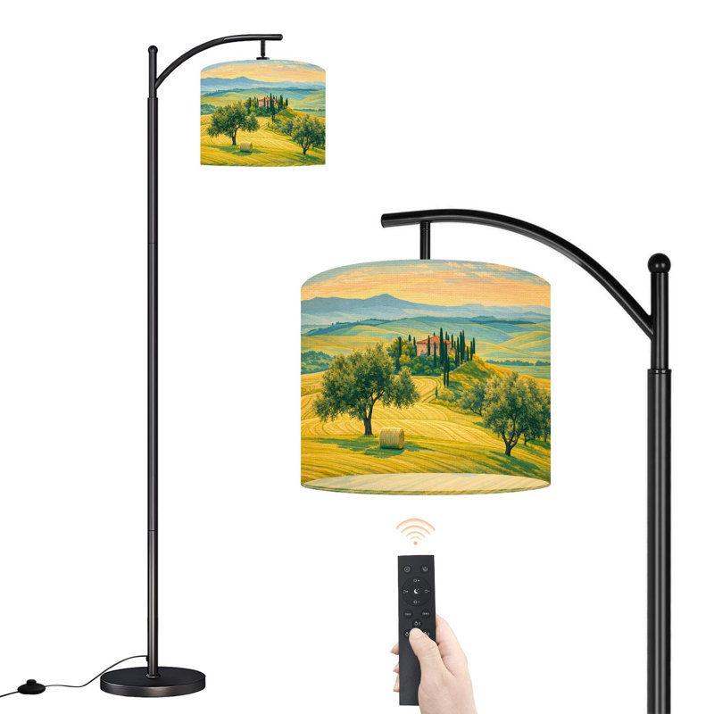 Lampe sur pied à arc avec abat-jour ajustable Val d Orcia