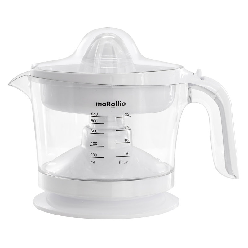 Presse-agrumes électrique compact blanc 32 onces moRollio, Blanc
