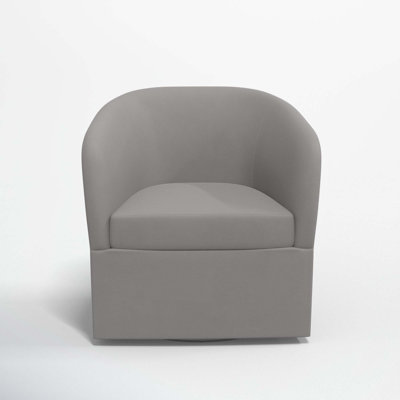 Lesia Upholstered Swivel Barrel Chair
