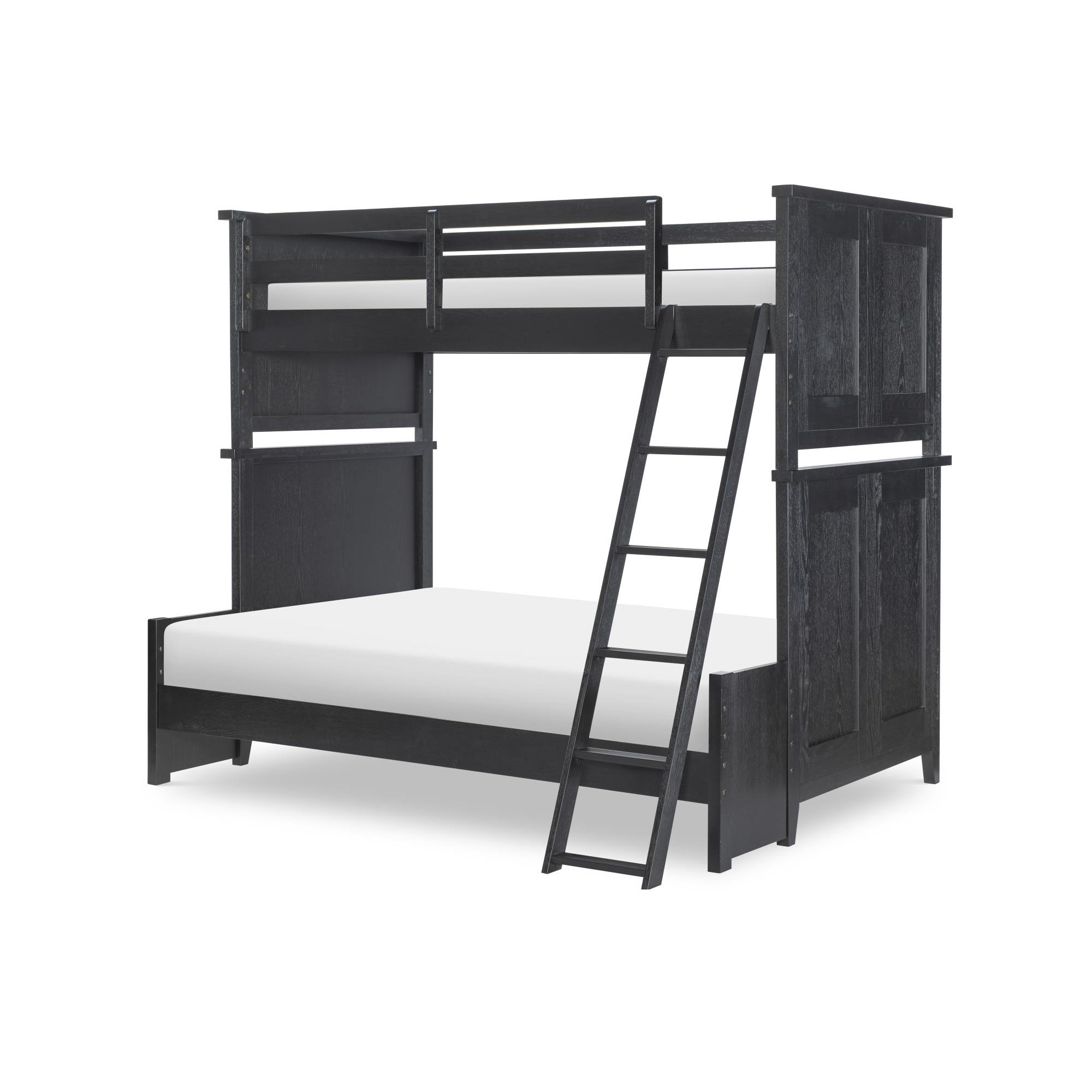 Today's Traditions Bunk Bed With Ladder, Twin Over Full, Blacksmith