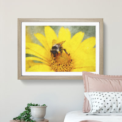 Bee Collecting Pollen - Single Picture Frame Painting on MDF