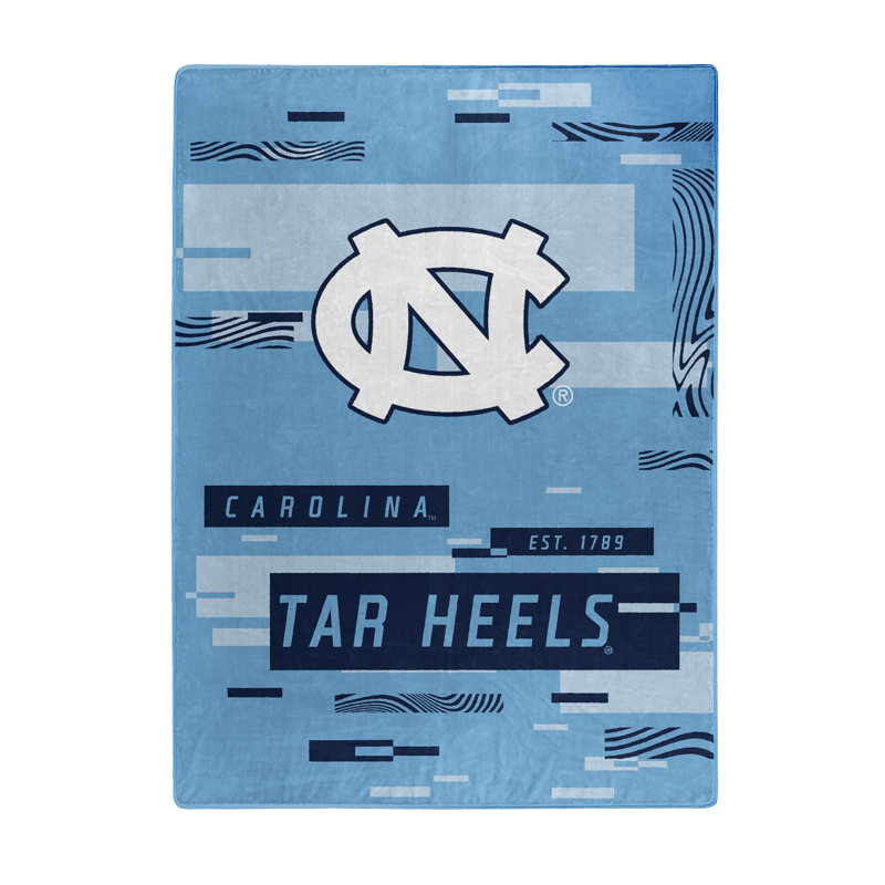 UNC Tar Heels Teal and White Raschel Throw Blanket