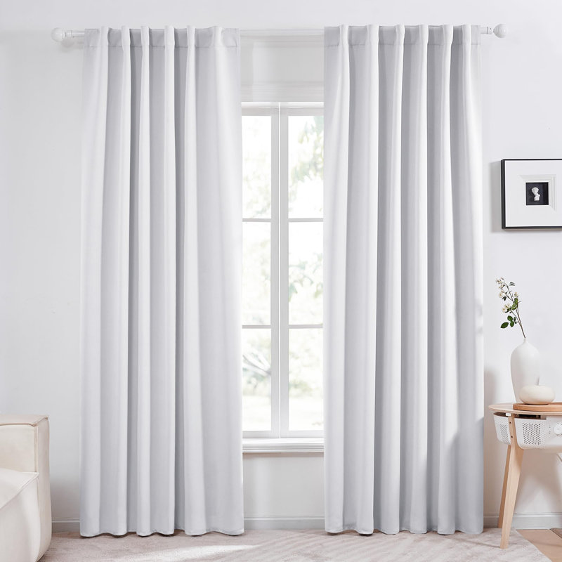 Darlington Room Darkening Curtain Pair, 52" W x 84" L, Grayish White
