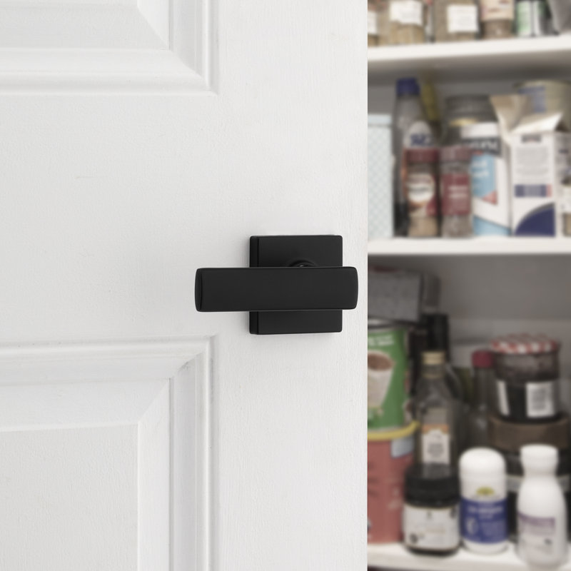 Faux levier breton simple avec rosette bretonne, Noir mat