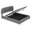 Lit plateforme tapissier pratique avec toison et coffre de rangement capacité hydraulique double-1183241407