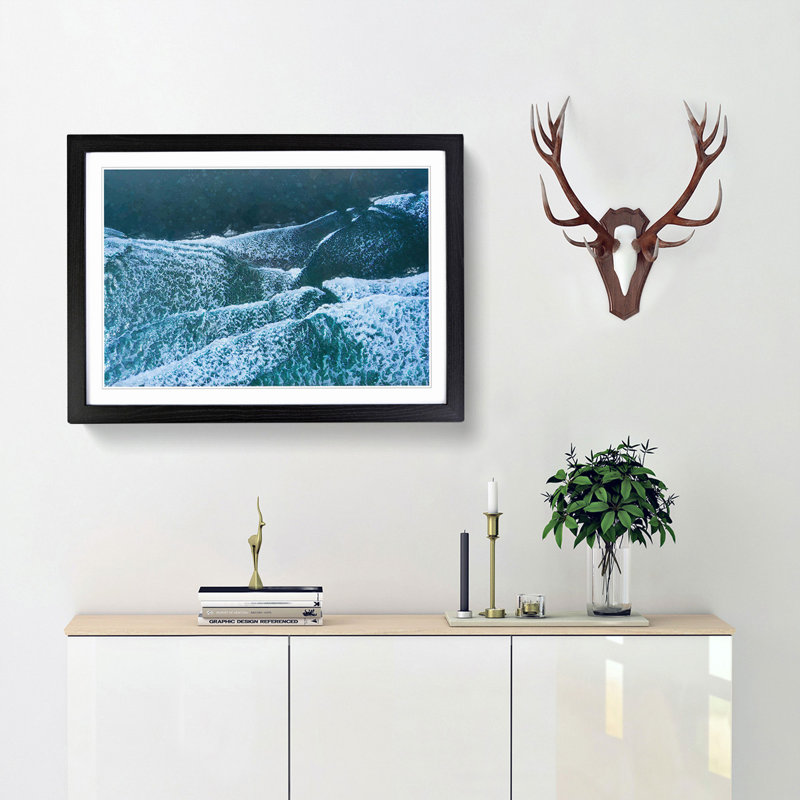 San Francisco Beach - Picture Frame Graphic Art Print, 40cm H x 60cm W x 2cm D, Black