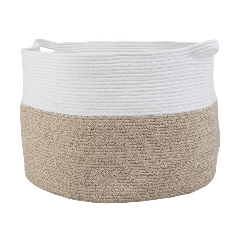 Extra-Large Basket - Cotton Rope Basket with Handles for Laundry, Blanket, Pillow, and Toy Storage - Baskets for Organizing by Home-Complete
