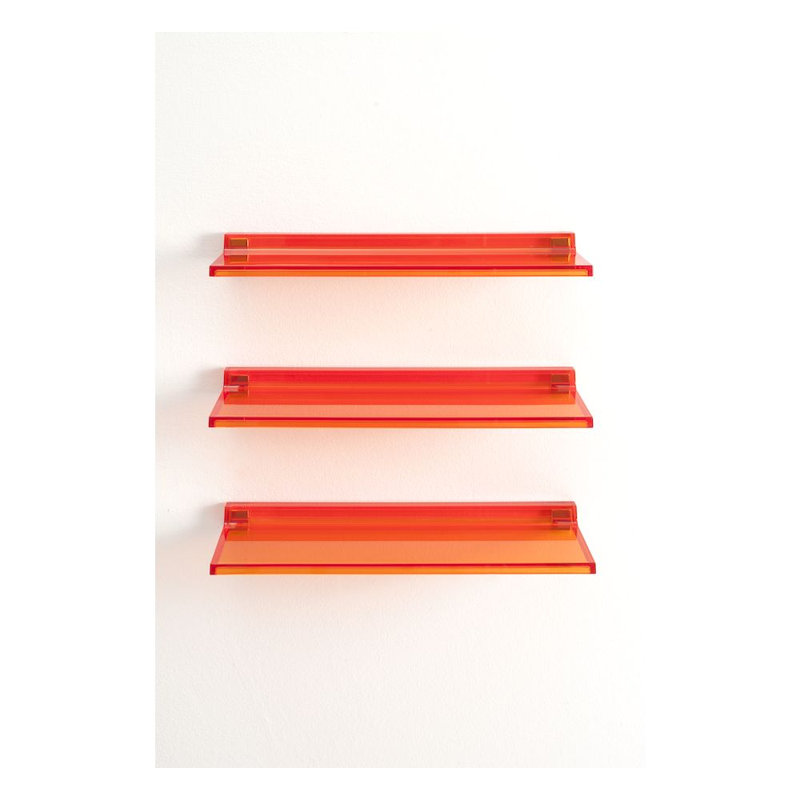 Kartell Floating Shelf, Tangerine Orange