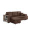 Canapé-lit avec méridienne réversible et pouf de 95,27 po de large Hettick-46125275