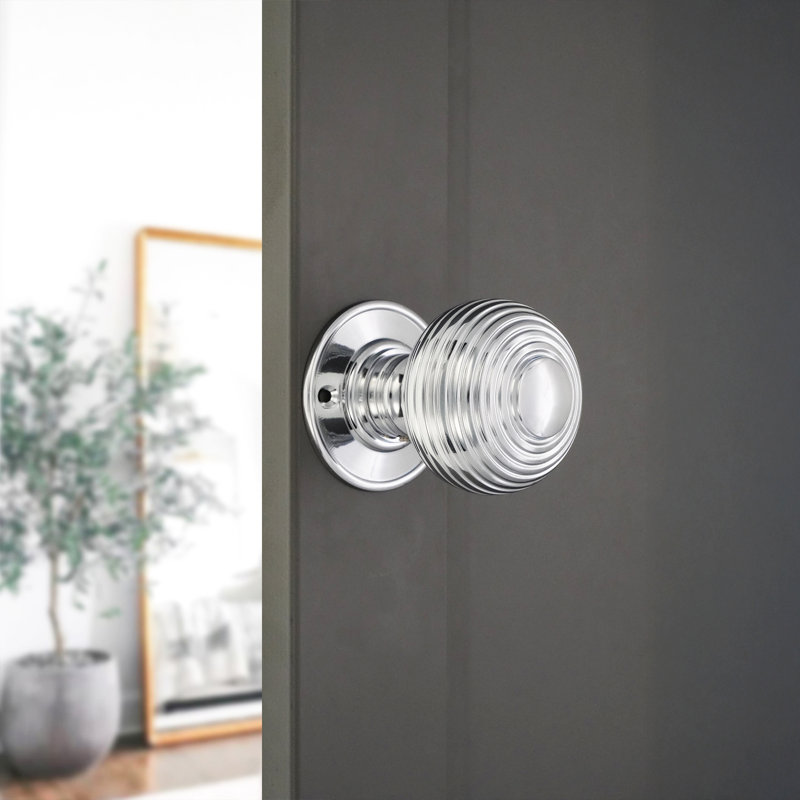 Beehive Large 60mm Mortice Door Knob, Polished Chrome