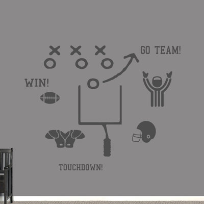 Décalcomanie murale ensemble de football Hedgepeth