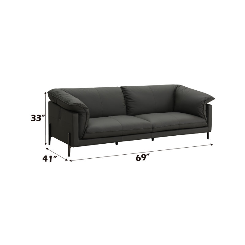 Causeuse luxueuse et confortable en cuir fleur pour vous détendre et profiter de moments de qualité en famille et entre amis