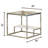 Saturn Glass Top End Table