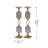 16.7'' H Metal Tabletop Candlestick