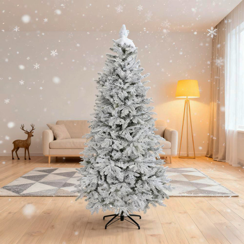 Arbre de Noël artificiel givré 7,5 pi