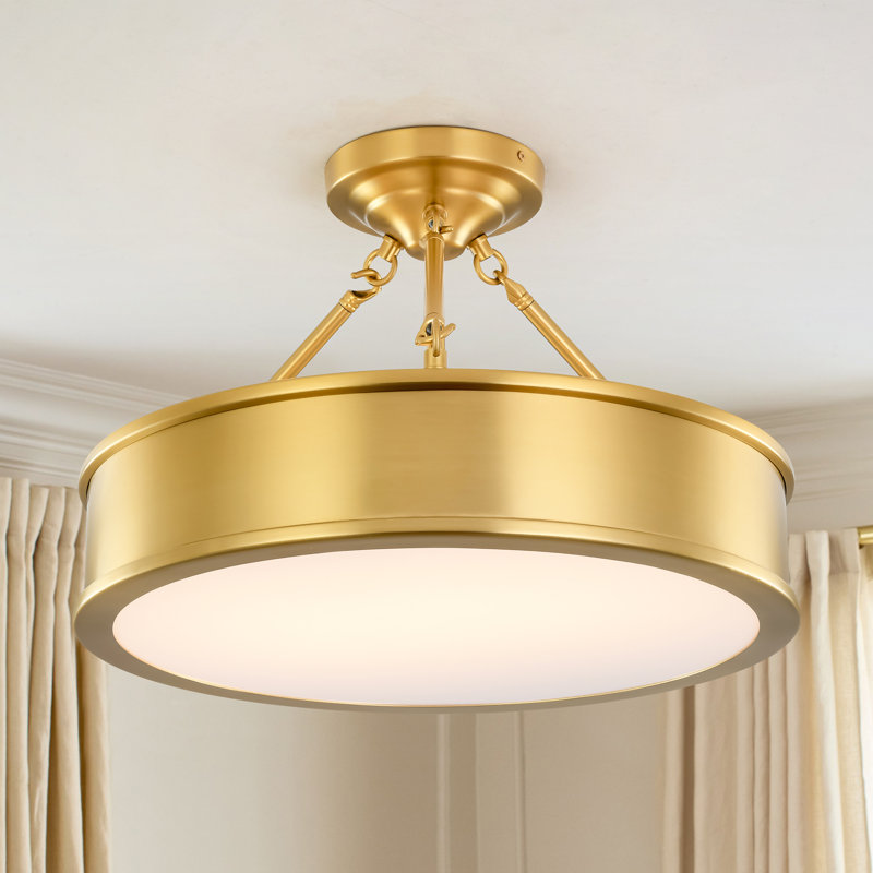 LED Drum Semi Flush Mount