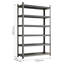 Unité de rangement en métal pour 6 étages pour la maison et le magasin, tablettes réglables, noir, outils d'assemblage faciles, métal, garage, sous-sol, à installer avec