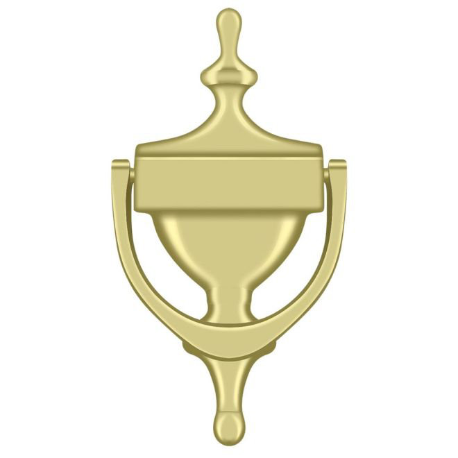 Deltana DK7356U3 Door Knocker; Victorian; Bright Brass Finish, Polished Brass