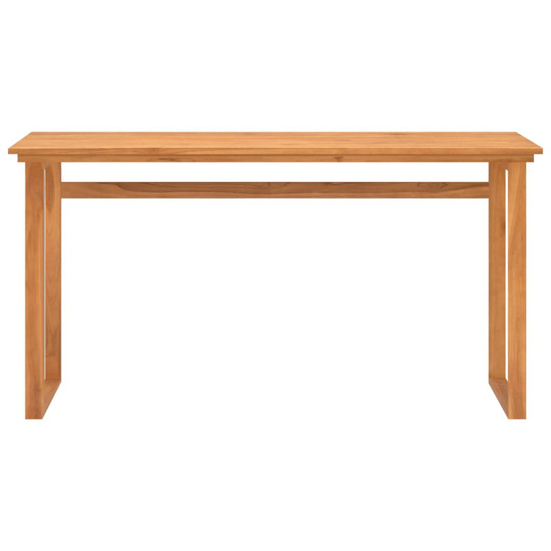 Desk Console Table Computer Desk Home Office Study Desk Solid Wood Teak, Brown, 29.5" H x 47.2" W x 17.7" D