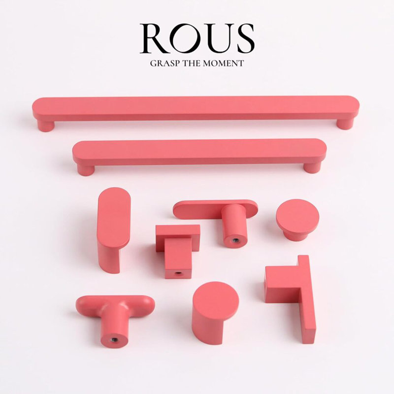2" Length Bar Knob, Blush (Pink)